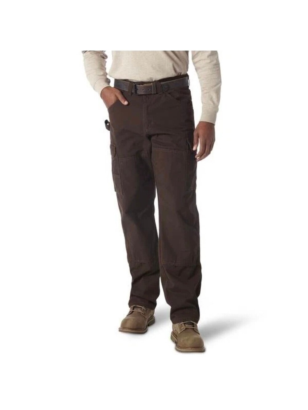 Wrangler Riggs Pants Men's 32x32 Ranger Cargo Double Knee Ripstop Brown NWT - Picture 3 of 4